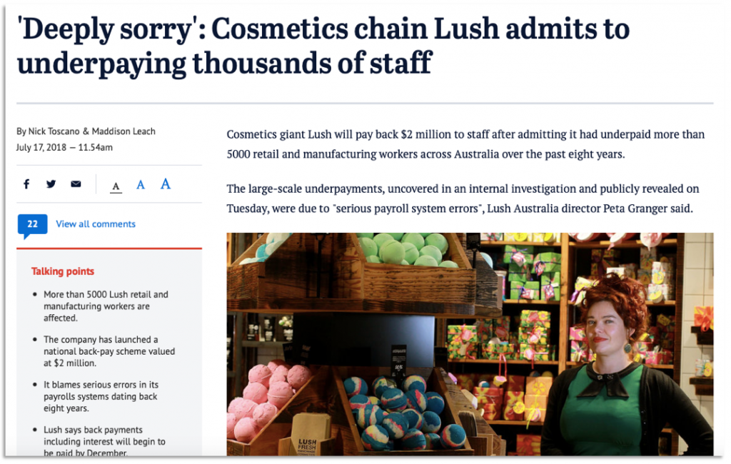 Lush: not living up to the brand's higher purpose