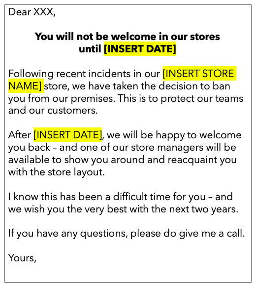 Example of difficult customer communications