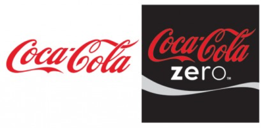 Coca-Cola and Coca-Cola Zero logos