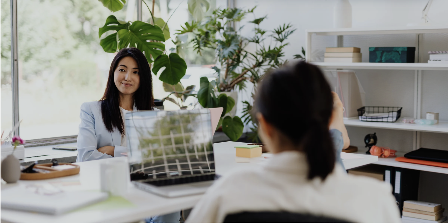 ladies working in modern office
